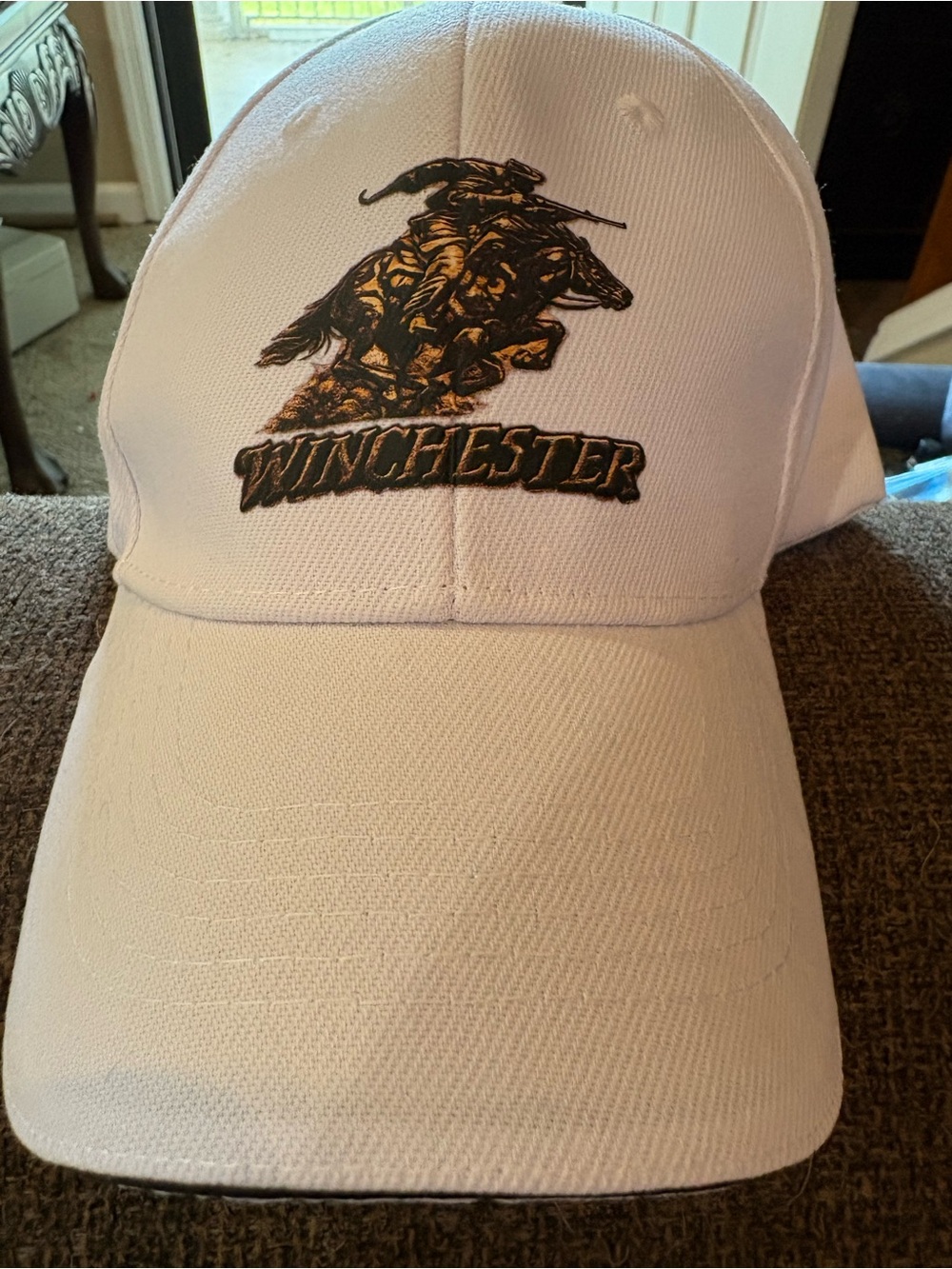 Light beige Embroidered Winchester Rider Baseball Cap
